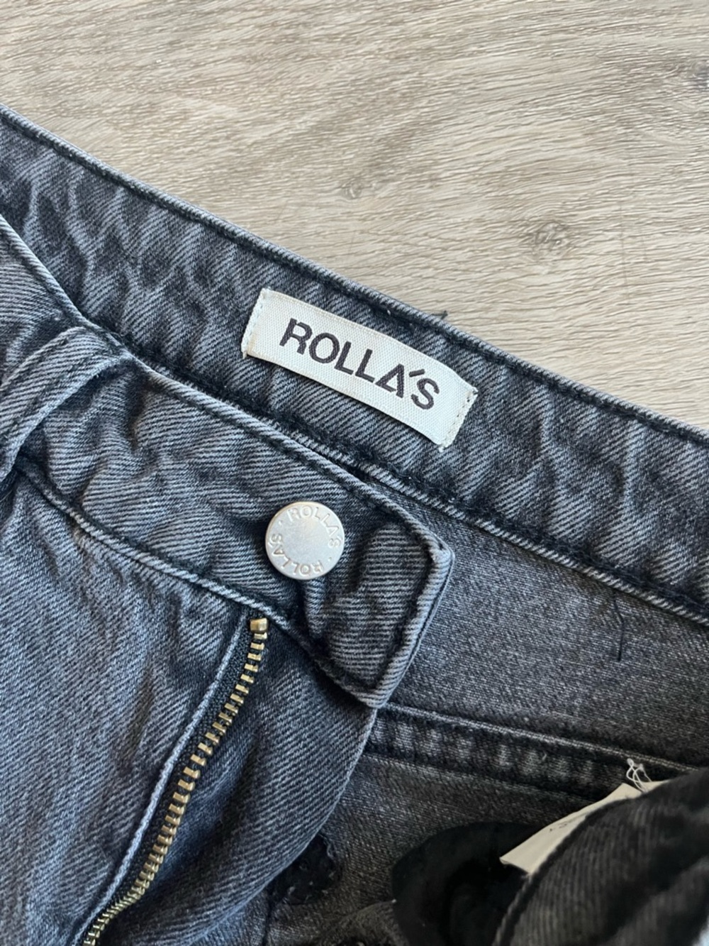 ROLLA'S High-Rise Straight Jeans - Washed Charcoal